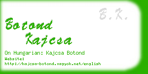 botond kajcsa business card